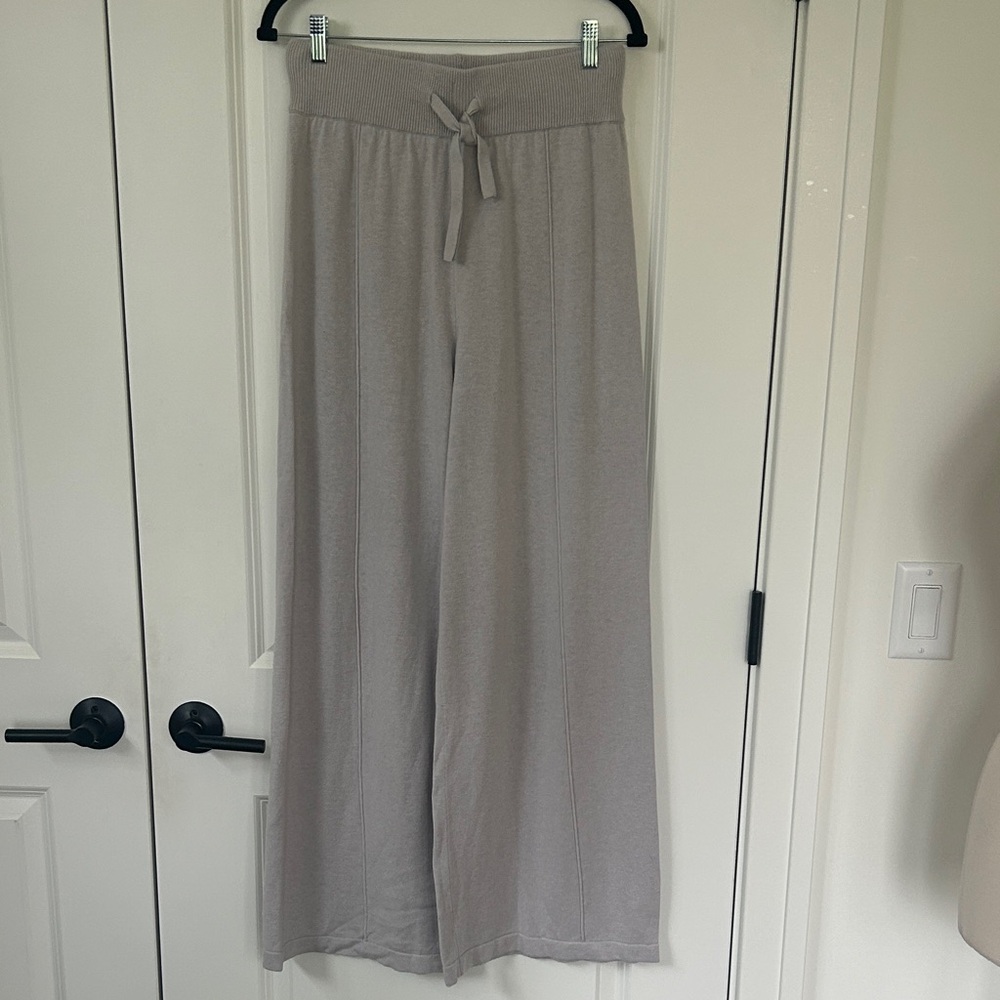 CRUSH size 2 M cotton silk cashmere Wide Leg Sweater Knit Pull on Pants